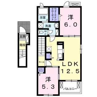 エルヴィータ八女 B【2階】の間取り