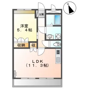 SUCCEED【203号室】の間取り