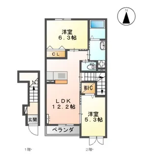 LIAXIS Ⅰ【201号室】の間取り