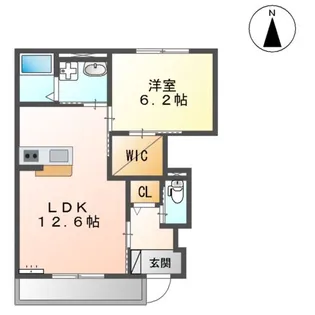 ルーラル北西原A棟【101号室】の間取り