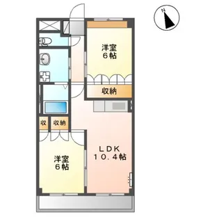2LDKの間取り画像