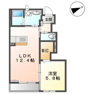 グランディール中広Ⅱ【1階】の間取り