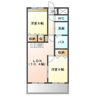 GARNET【202号室】の間取り