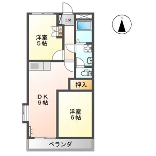 グローリアスハイム銀杏【405号室】の間取り