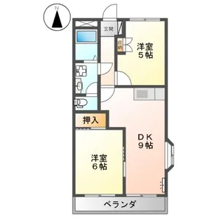 グローリアスハイム銀杏【201号室】の間取り