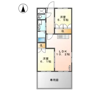 フェリーチェⅡ【1階】の間取り