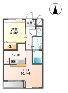 WITH CASA【203号室】の間取り
