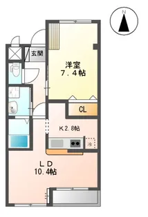 withCASA【101号室】の間取り
