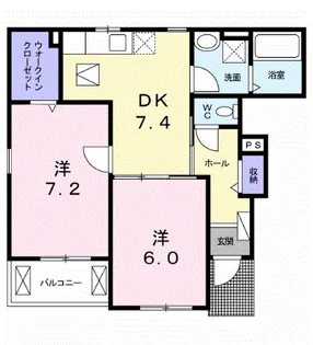 グレイスヒル弐番館【1階】の間取り