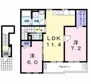 グレイスヒル弐番館【2階】の間取り