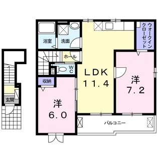 グレイスヒル弐番館【2階】の間取り
