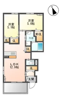 ルーラル石原Ⅱ【101号室】の間取り