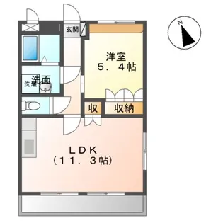 リバーサイドコスモスⅠ【101号室】の間取り