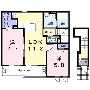 レザンド・フレーズII【2階】の間取り
