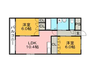 HANAMIZUKI【105号室】の間取り