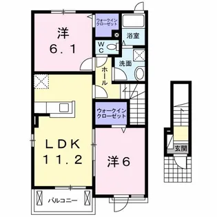 SUNFLOWER2番館【2階】の間取り