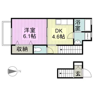 フローラ【203号室】の間取り