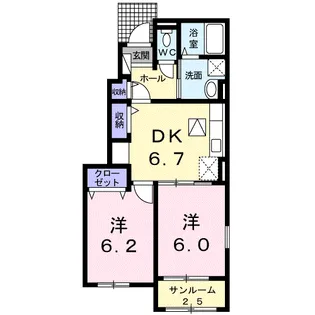 グランデフィオーレI【1階】の間取り
