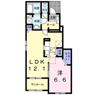 FRANC FRANC椿B【1階】の間取り