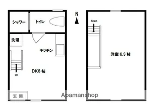 サンマリノ笹渕【1階】の間取り
