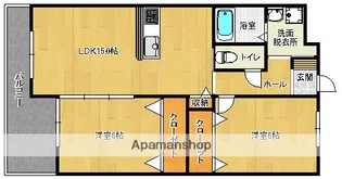 風の谷【202号室】の間取り