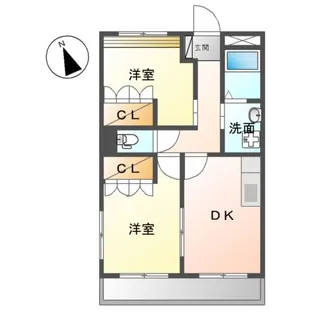 リバーキャッスル【202号室】の間取り
