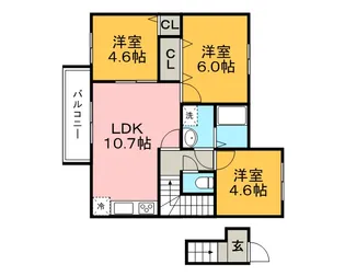 メゾン・ド・シュトラス【2階】の間取り