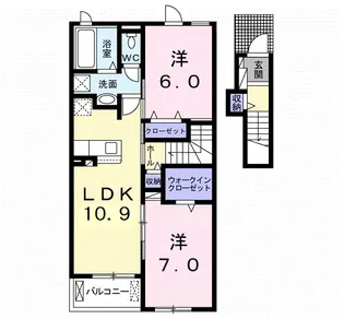ル ベールⅢ【2階】の間取り
