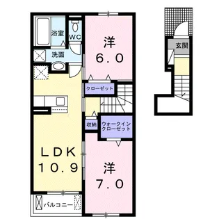アルカンシエル Ⅱ【2階】の間取り