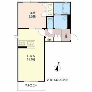 CANNA S【203号室】の間取り