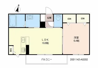 CANNA S【202号室】の間取り
