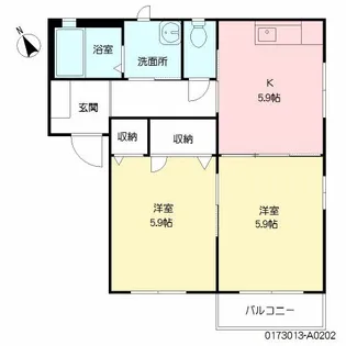 シャーメゾン瀬高【202号室】の間取り