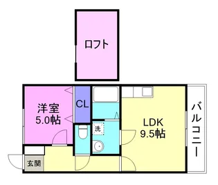 パーチェ・筑後【B202号室】の間取り