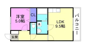 パーチェ・筑後【B102号室】の間取り