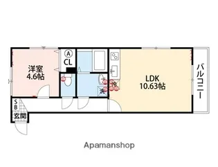パーチェ・筑後【B101号室】の間取り