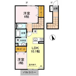 ラフレ【2階】の間取り