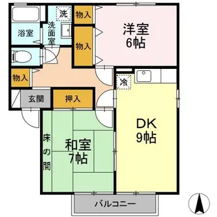 アムール・シャトー A棟【2階】の間取り