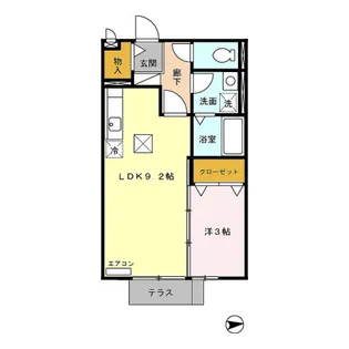 アヴァンセB棟【1階】の間取り