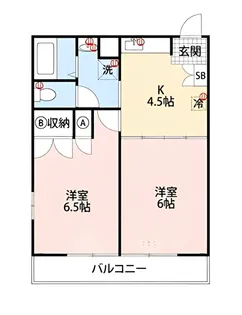2DKの間取り画像