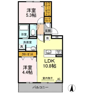クレイン【2階】の間取り