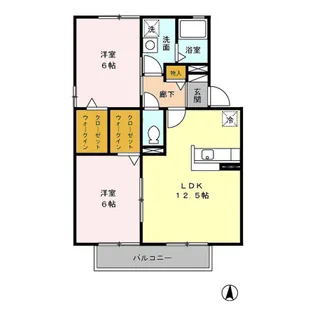 セジュール・シャイニングC棟【2階】の間取り