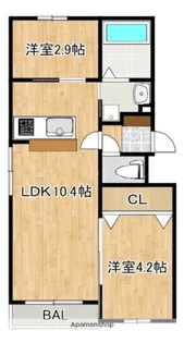 1SLDKの間取り画像