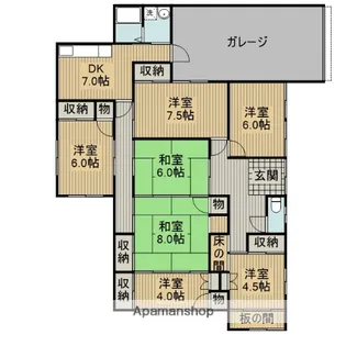 福岡県筑後市大字長浜【一戸建】の間取り