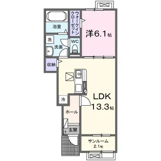 アレルヤ【1階】の間取り