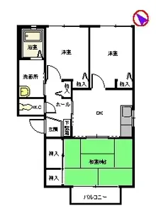 ルポ510 C棟【201号室】の間取り
