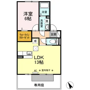 グランモアシティA棟【1階】の間取り