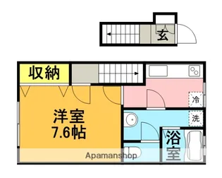 サンマリノ吉田C棟【205号室】の間取り