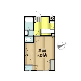 ハイデンス和泉【302号室】の間取り