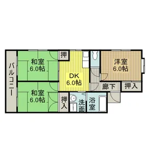 ハイツ池の本【101号室】の間取り