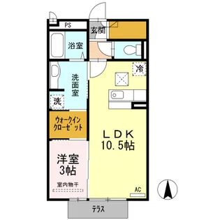 プレミスト若菜【1階】の間取り